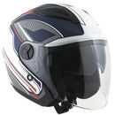 Casco Jet per Scooter Visiera Lunga CGM Phoenix 130G Blu Opaco-1