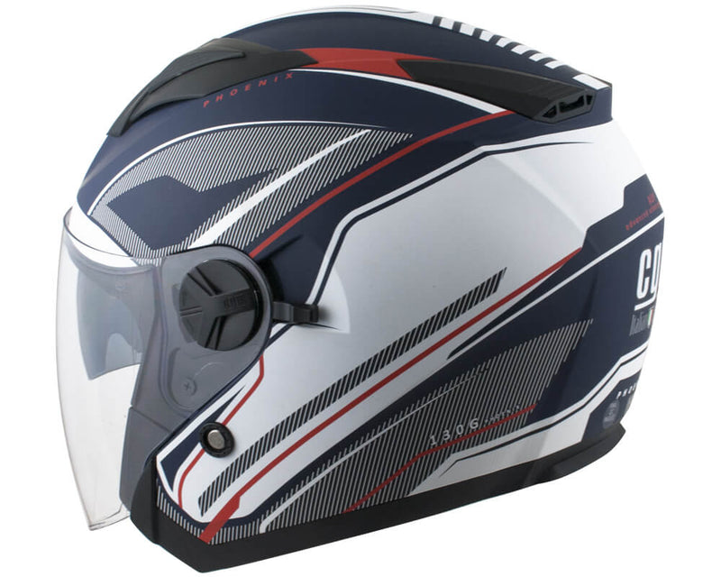 Casco Jet per Scooter Visiera Lunga CGM Phoenix 130G Blu Opaco-2