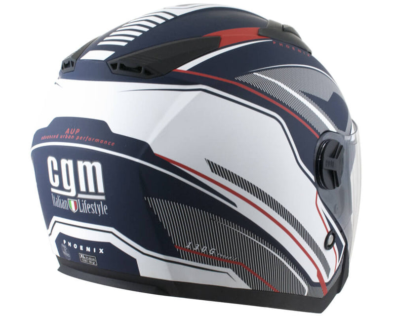 Casco Jet per Scooter Visiera Lunga CGM Phoenix 130G Blu Opaco-3