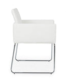 Set 2 Sedie Imbottite 60x54x80,5 cm Sixty in Ecopelle Bianco-5