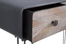 Console Oklahoma 100x38,5x80 cm in Ferro e MDF Marrone e Nero-5