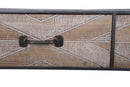 Console Oklahoma 100x38,5x80 cm in Ferro e MDF Marrone e Nero-6