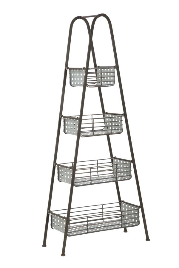 prezzo Metallleiter 72x34x164 cm in Grey Iron