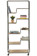 Libreria Industry 75x40x182 cm in Ferro e MDF-8