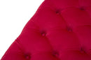 Puff Chantal Bordeaux 149,5x40,5x43 cm Velluto Sintetico e MDF e Spugna Bordeaux-7