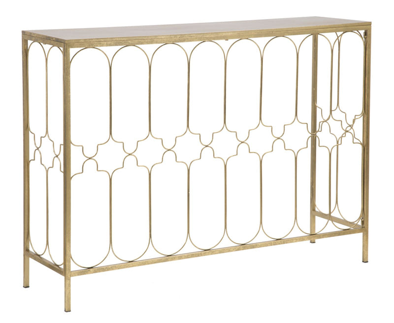 Console Glam Balcony 112x31x81,25 cm in Ferro Oro-1