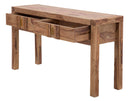 Console Elegant Sheesham 132x40x76 cm Legno e Ferro Naturale e Oro-6