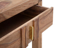 Console Elegant Sheesham 132x40x76 cm Legno e Ferro Naturale e Oro-7