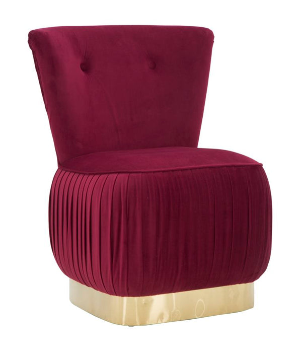 Bordeaux Lady Sessel 60x55x79 cm in Holz und Schwamm und in Eisen und Bordeaux und Gold Polyester online