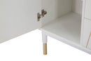 Mobletto Luxy 80x40x82,5 cm in Legno e MDF e in Ferro Bianco e Oro-8