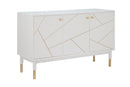 Mobile Luxy 120x45x75 cm in Legno e MDF e in Ferro Bianco e Oro-1