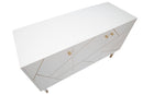 Mobile Luxy 120x45x75 cm in Legno e MDF e in Ferro Bianco e Oro-3