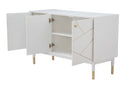 Mobile Luxy 120x45x75 cm in Legno e MDF e in Ferro Bianco e Oro-4