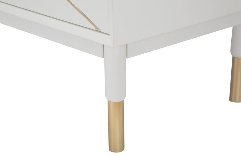 Mobile Luxy 120x45x75 cm in Legno e MDF e in Ferro Bianco e Oro-7