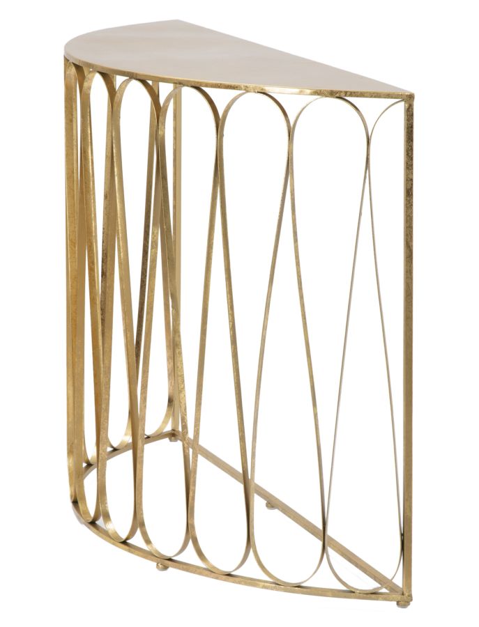 Console Venice 115x36x80 cm in Ferro Oro-2