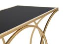 Console Infinity Small 120x40x79 cm in Ferro e Specchio Oro e Nero-6