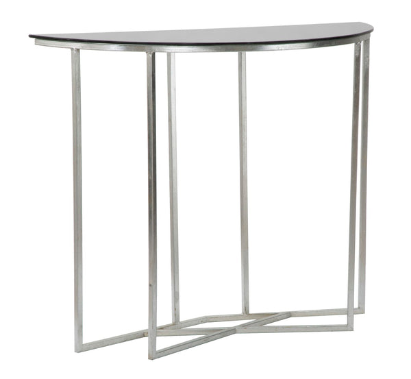 prezzo Oslo Konsole 100x40x80 cm in Eisen und Silber und schwarzem Glas