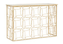 Console Bubbles 120x40x81 cm in Ferro e Specchio Oro e Argento-1