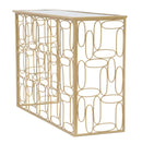 Console Bubbles 120x40x81 cm in Ferro e Specchio Oro e Argento-3