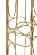 Porta Telefono Bubbles Coppia 35x35x90-30x30x80 cm in Ferro e Specchio Oro e Argento-5