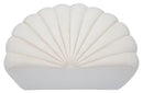 Puff Shell Crema 80x54x42 cm in Legno Spugna e Poliestere Crema-6