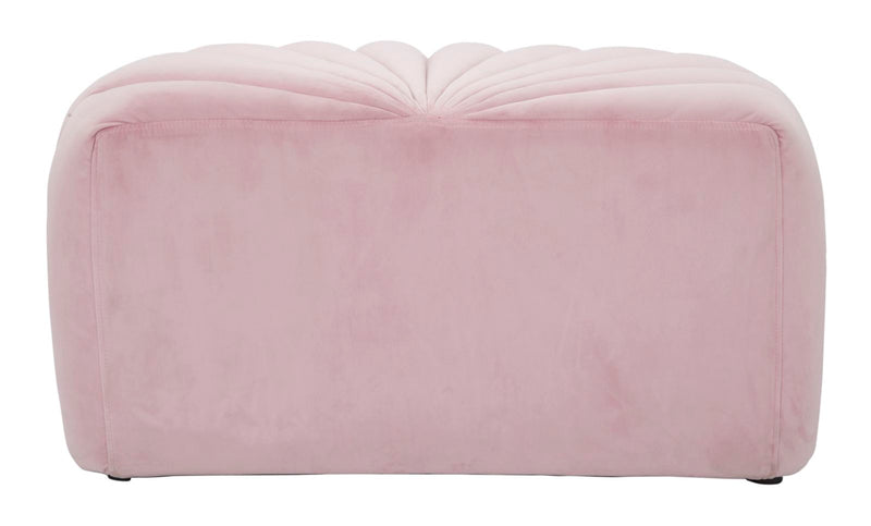 Puff Shell Rosa 80x54x42 cm in Legno Spugna e Poliestere Rosa-4