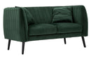 Divano Coalition 136x75x77 cm Legno Spugna e Poliestere Verde e Nero-1