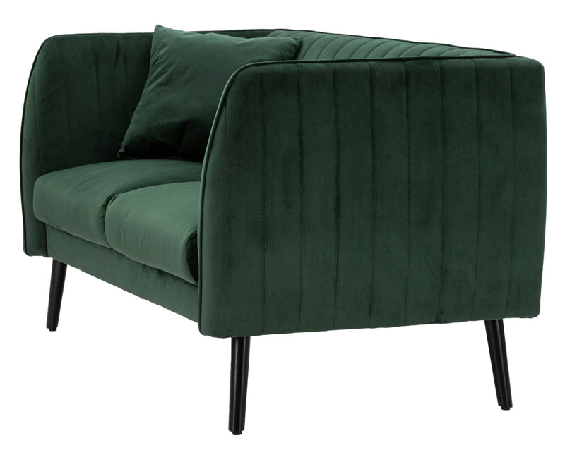 Divano Coalition 136x75x77 cm Legno Spugna e Poliestere Verde e Nero-3