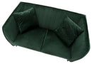 Divano Coalition 136x75x77 cm Legno Spugna e Poliestere Verde e Nero-4