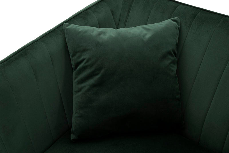 Divano Coalition 136x75x77 cm Legno Spugna e Poliestere Verde e Nero-5