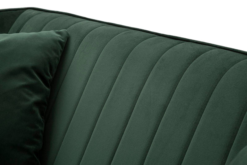 Divano Coalition 136x75x77 cm Legno Spugna e Poliestere Verde e Nero-7