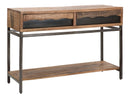 Console Yellowstone 118x40x80 cm in Legno di Acacia e Ferro Marrone e Nero-1