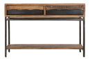 Console Yellowstone 118x40x80 cm in Legno di Acacia e Ferro Marrone e Nero-2