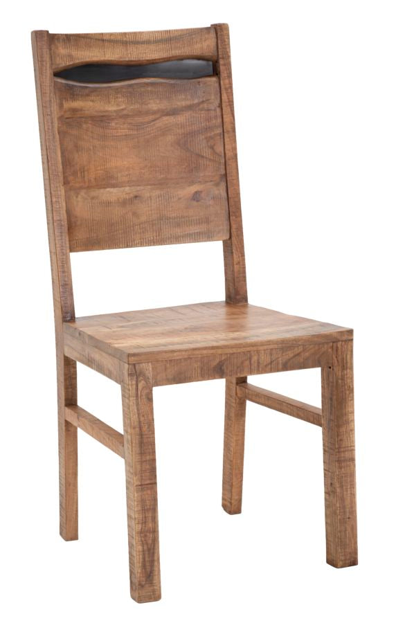 Set mit 2 Stühlen 45 x 45 x 100 cm aus braunem und schwarzem Yellowstone-Akazienholz sconto