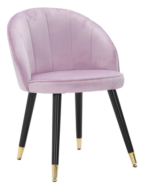 online Pink Loty Chair 57x58x80 cm in Holz und Samt in Pink, Schwarz und Gold