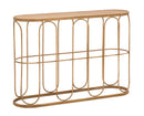 Consolle 110x32x77 cm in Metallo Piano in Rattan-1