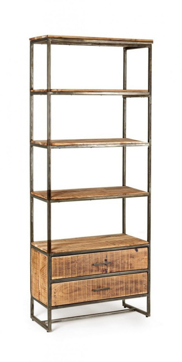 online Libreria 4 Ripiani 2 Cassetti 73x35x190h cm Elmer