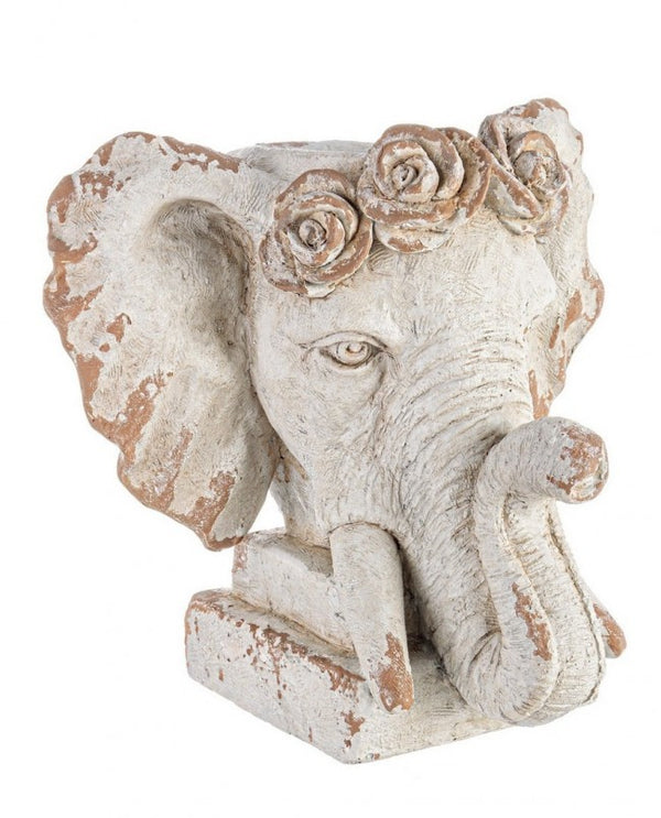 sconto Vaso a Forma di Testa Elefante 48x38x43h cm Magnesia