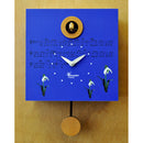 Orologio a Cucù da Parete 20,5X20,5X10Cm Pirondini Italia Primavera Blu-1