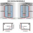 Box Doccia Semicircolare 2 Ante Scorrevoli in Cristallo Trasparente 6mm H198 Fosterberg Odense Varie Misure-8