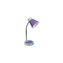 Lume per Scrivania Orientabile paralume Plastica Viola base Metallo Interno Moderno E14 Ambiente LDT055LEO-3