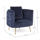 Poltrona 83x77x79,5h cm Tenbury Blu -2