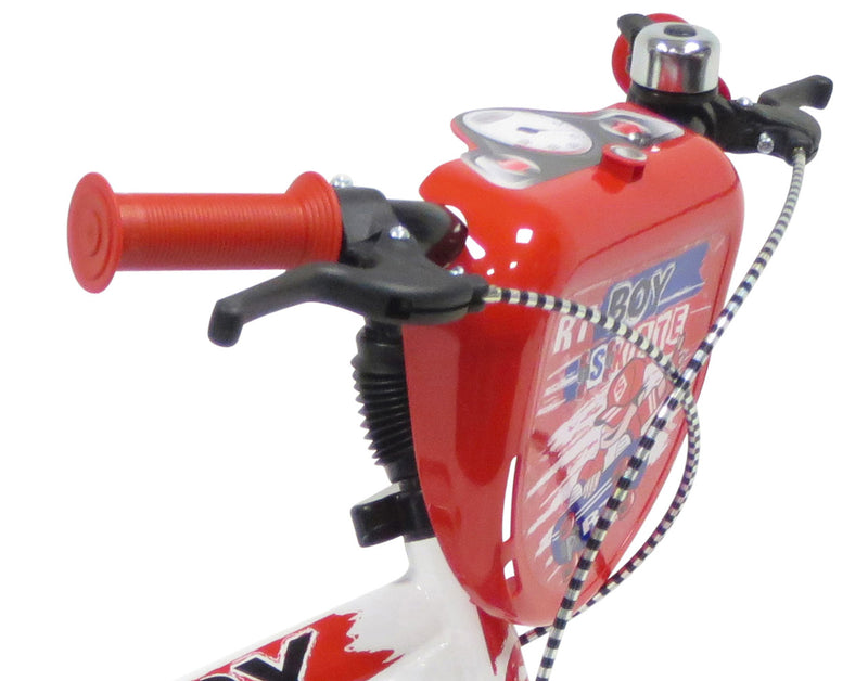 Bicicletta per Bambino 14" 2 Freni  Rt-Boy Skate Bianca-4