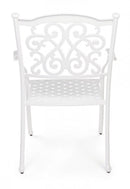 Set 4 Sedie da Giardino 65x60x92h cm con Braccioli Ivrea Bianco-5