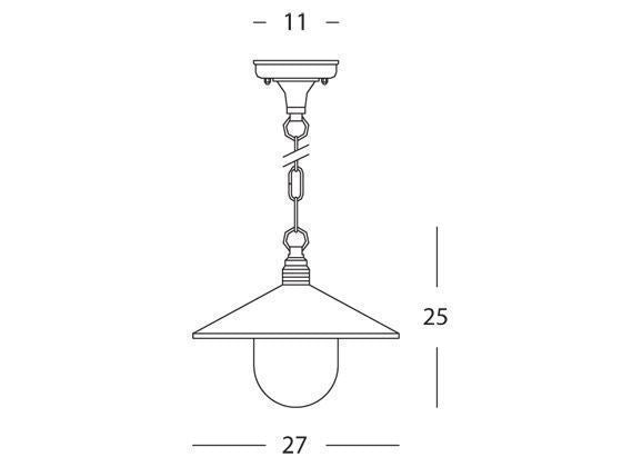 Lampada a Sospensione da Esterno E27 in Alluminio Sovil Bianco-2