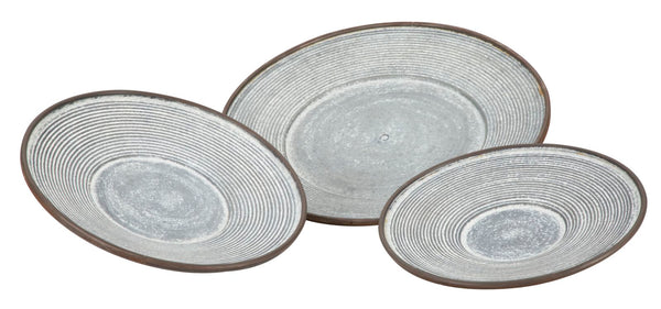 Clot Tray Ø50,5x4,5- 39,2x4,5-35x4 cm in Grey Iron online