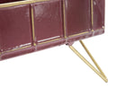 Svuota Tasche Glam Bordeaux 32x21,5x15,5 cm in Ferro Bordeaux e Oro-6