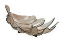 Svuota Tasche Leaf 46x24x13 cm Vetro Marrone Chiaro-1