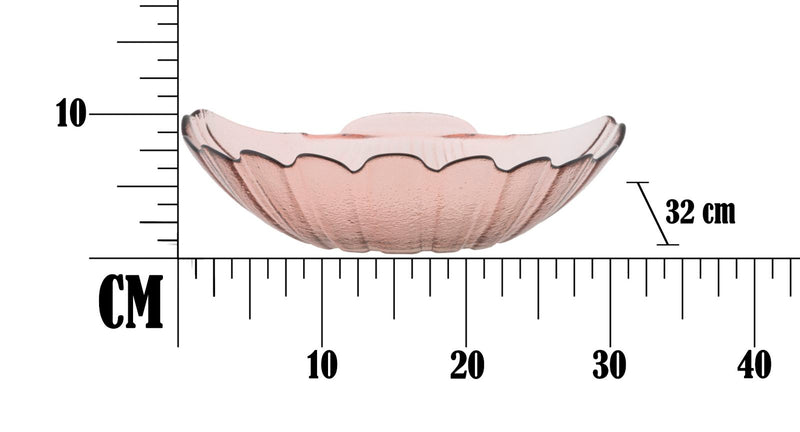 Svuota Tasche Shell Rosa Ø32x10 cm Vetro-6