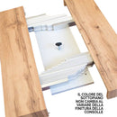 Consolle Allungabile in Legno e Ferro H77x40x90/300cm Capital Bianco Frassino Classica-5